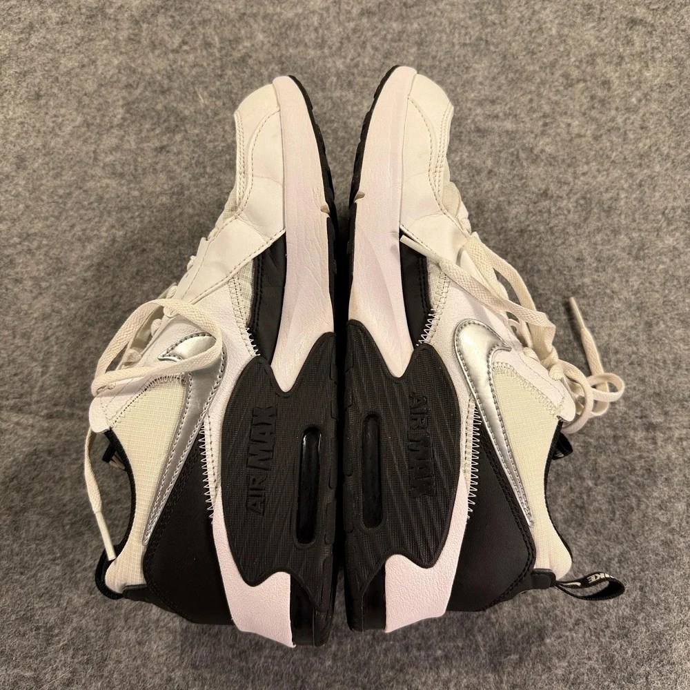 Nike Air Max‎ Excee Shoes Youth Size 7Y White Black Silver CZ4990-100 Sneakers